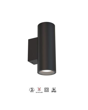 PERE * APLIQUE IP65 2L*GU10 NEGRO